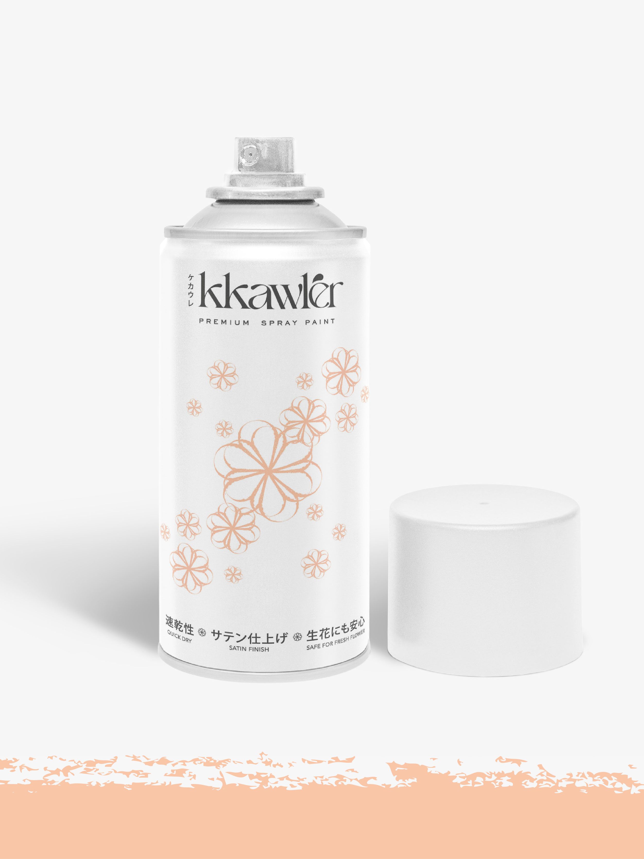 Cat Bunga Kkawler Kawler Warna Orange Jingga Muda Light Cantaloupe