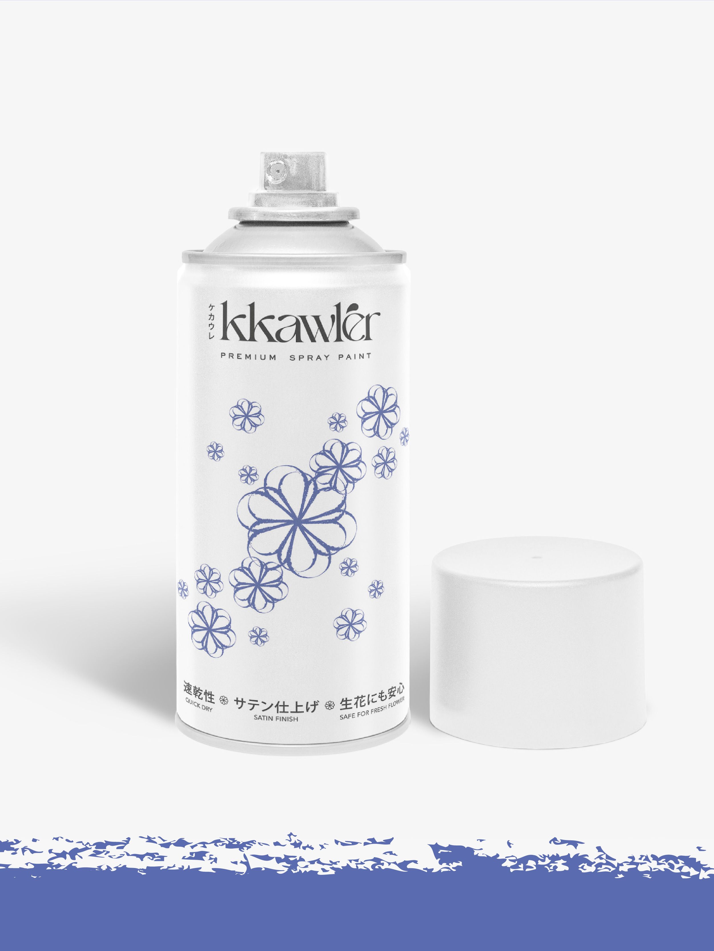 Cat Bunga Kkawler Kawler Warna Blue Biru Tua Baltic Indigo