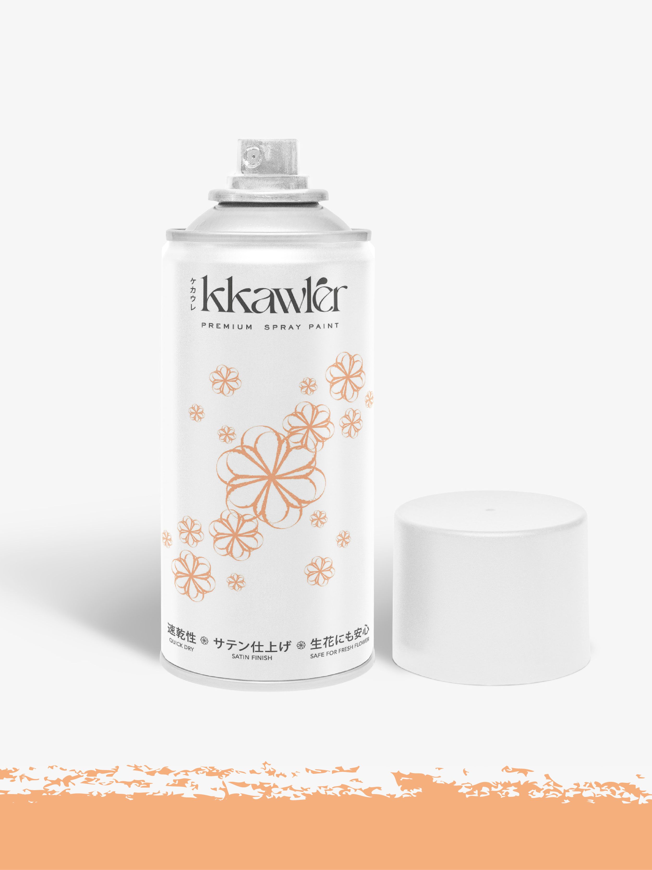 Cat Bunga Kkawler Kawler Warna Orange Jingga Muda Living Coral