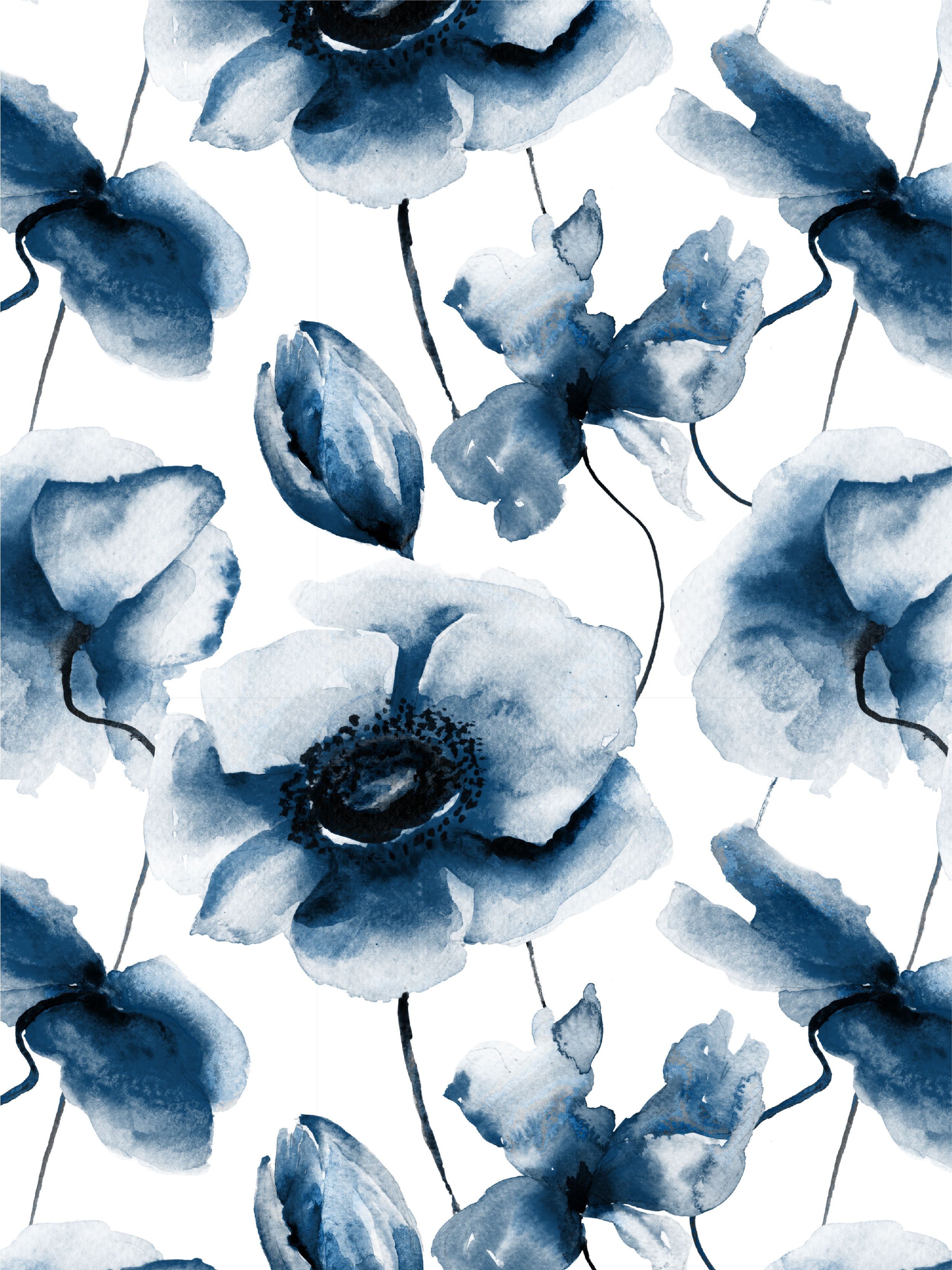 Cat Bunga Kkawler Kawler Warna Blue Biru Tua Navy Jeans