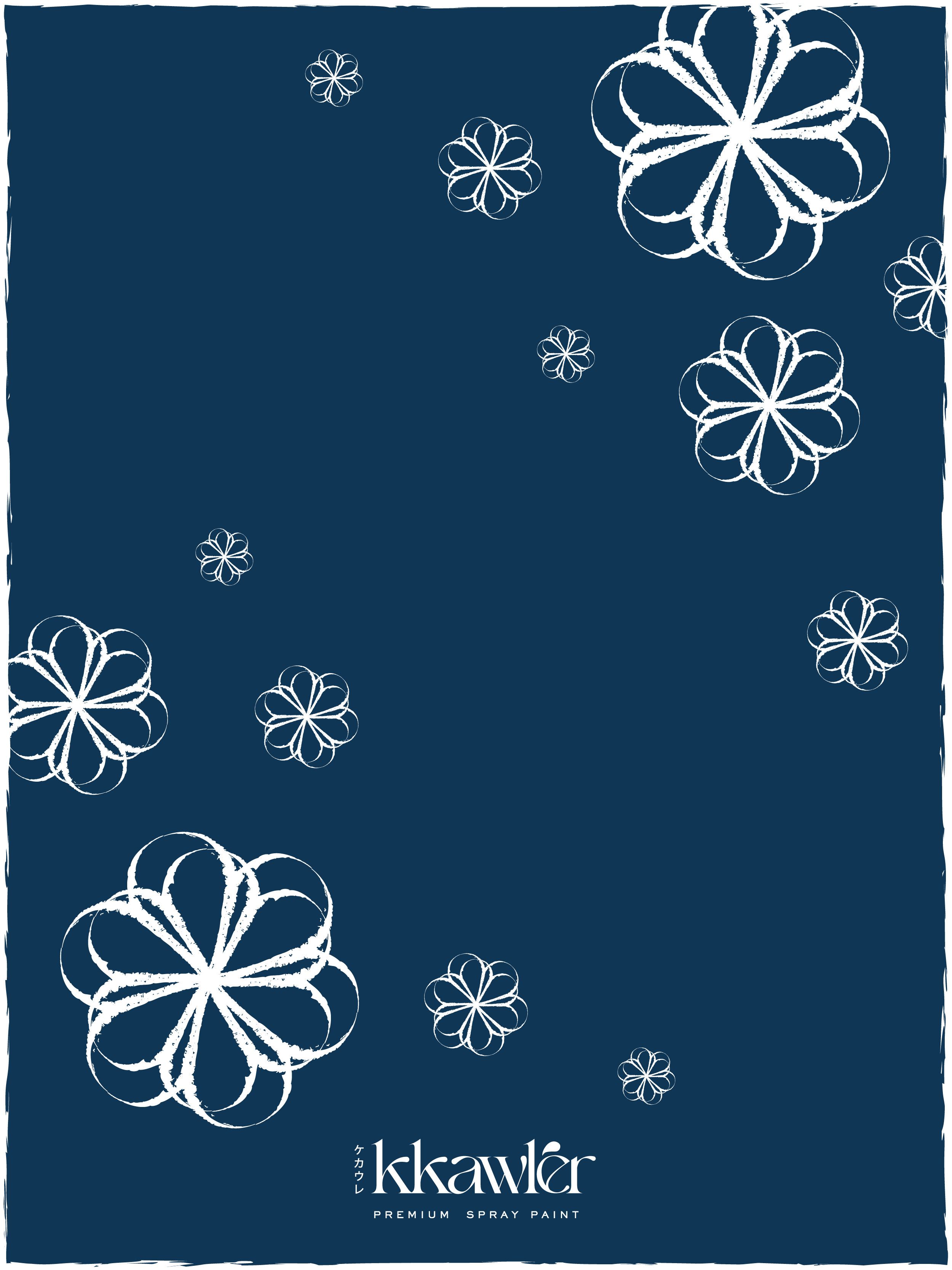 Cat Bunga Kkawler Kawler Warna Blue Biru Tua Navy Jeans