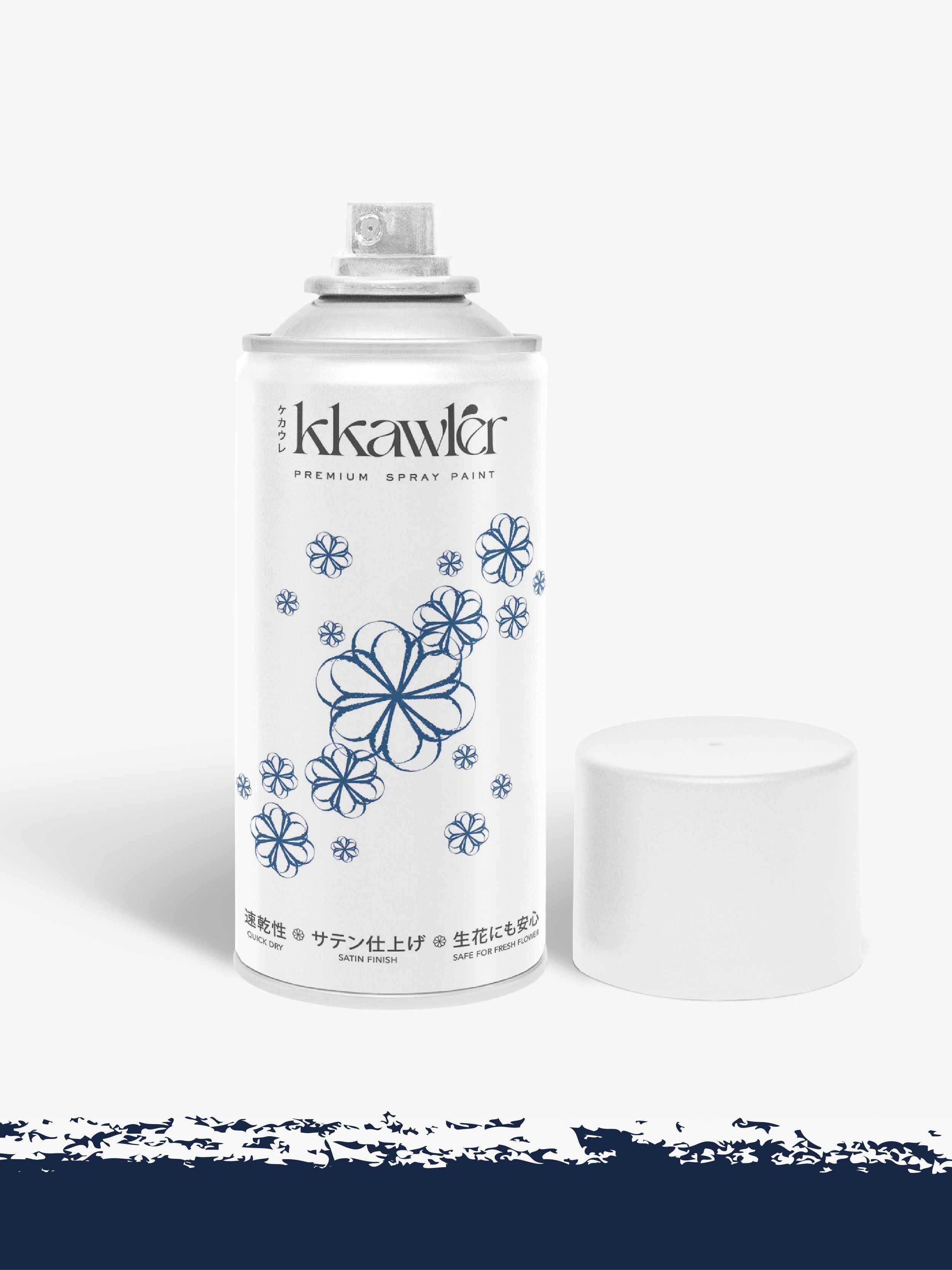 Cat Bunga Kkawler Kawler Warna Blue Biru Tua Midnight Ocean