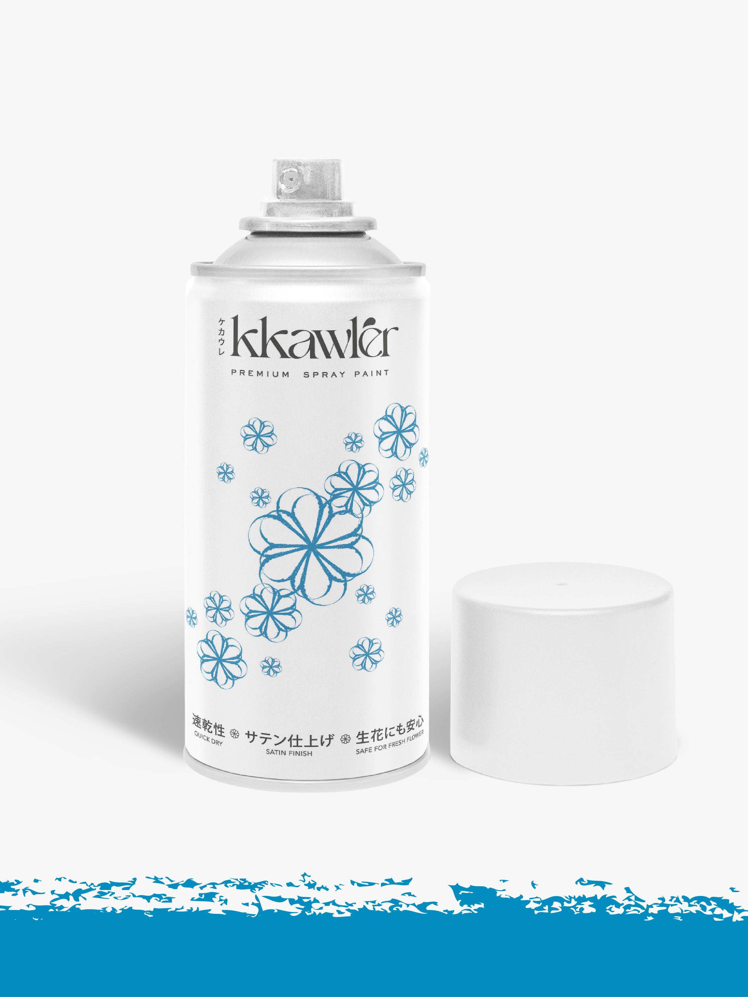 Cat Bunga Kkawler Kawler Warna Blue Biru Tua Bleu de France