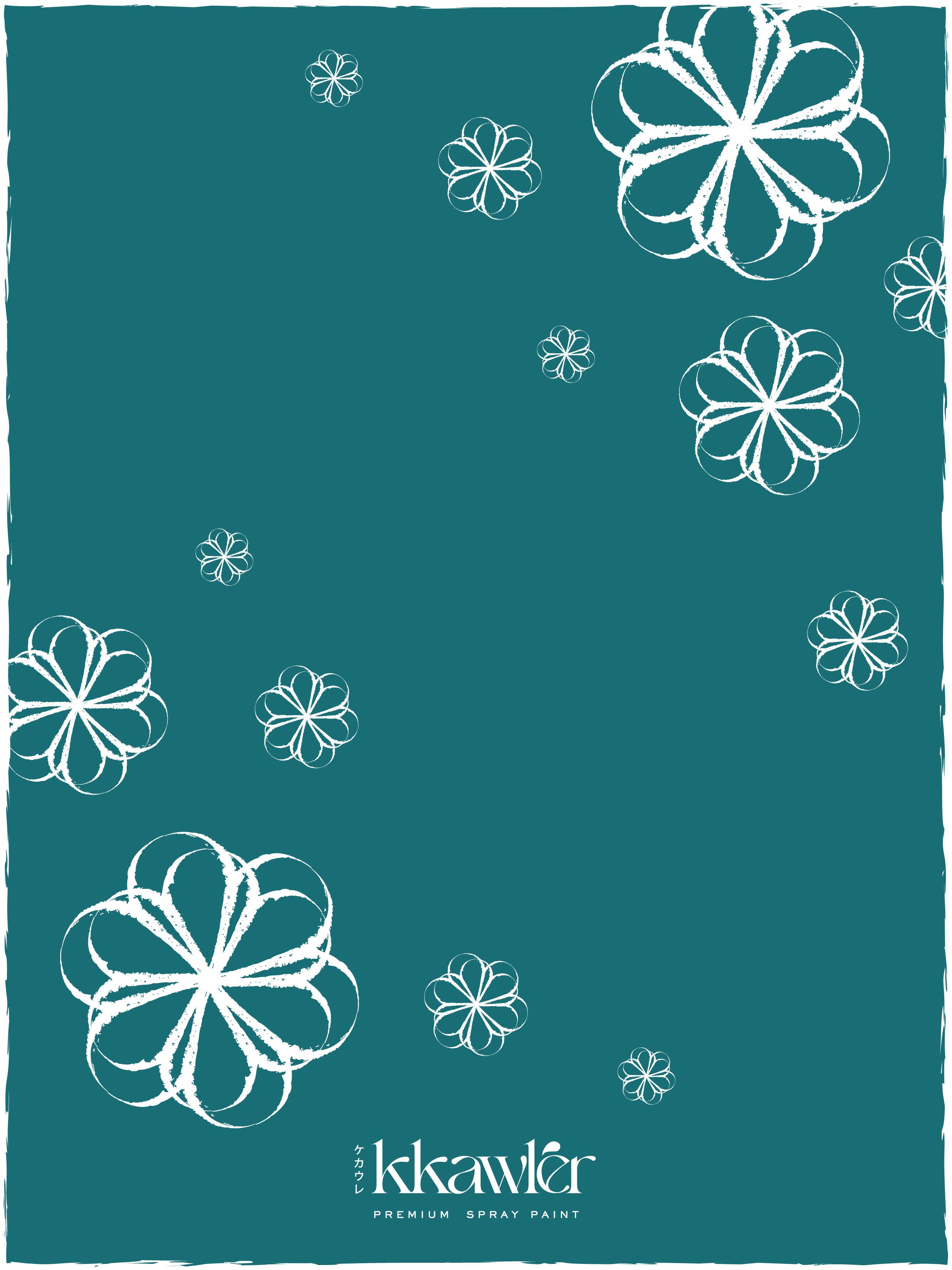 Cat Bunga Kkawler Kawler Warna Green Hijau Tua Tiffany Teal