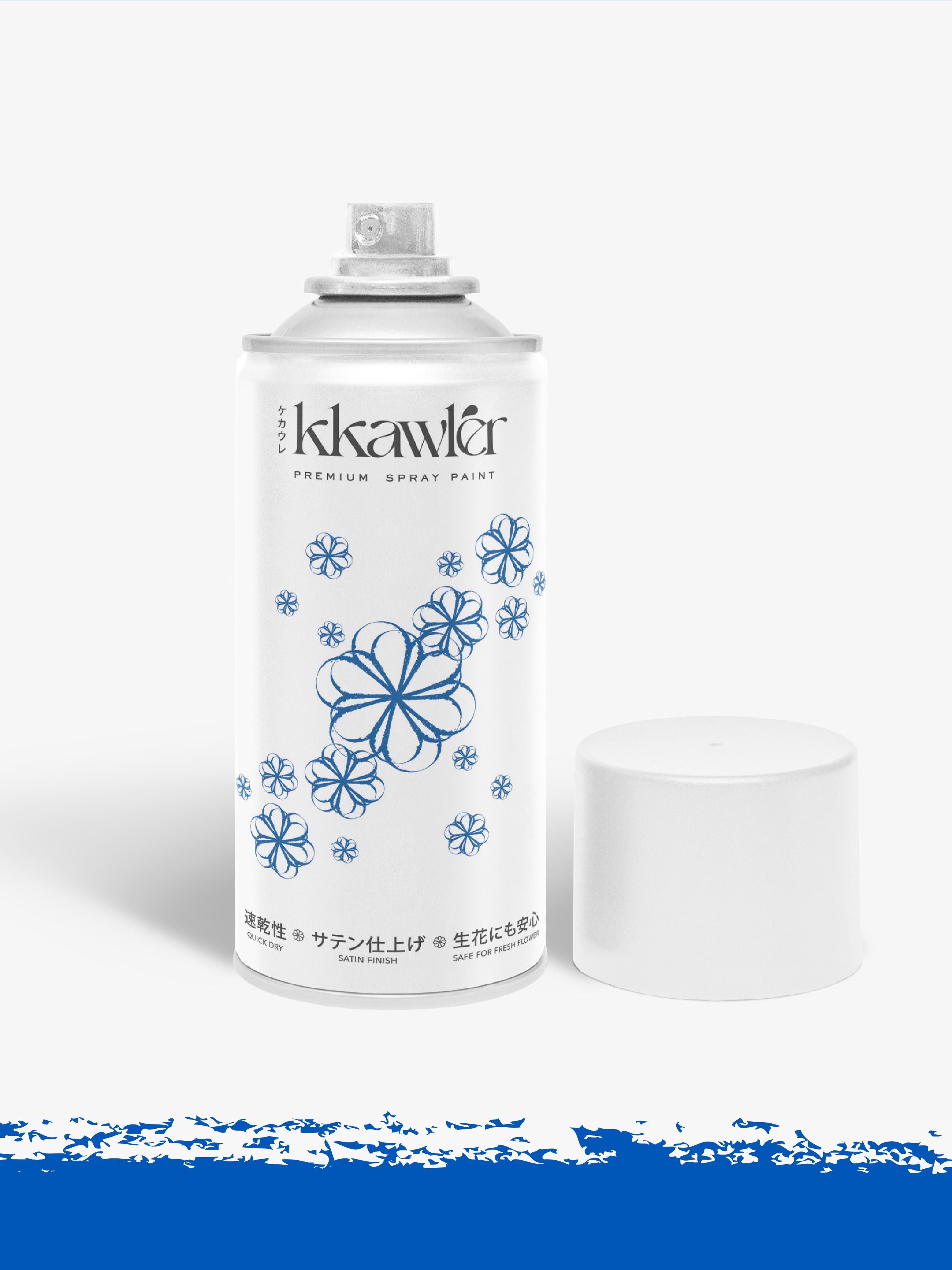 Cat Bunga Kkawler Kawler Warna Blue Biru Tua Marine Sea