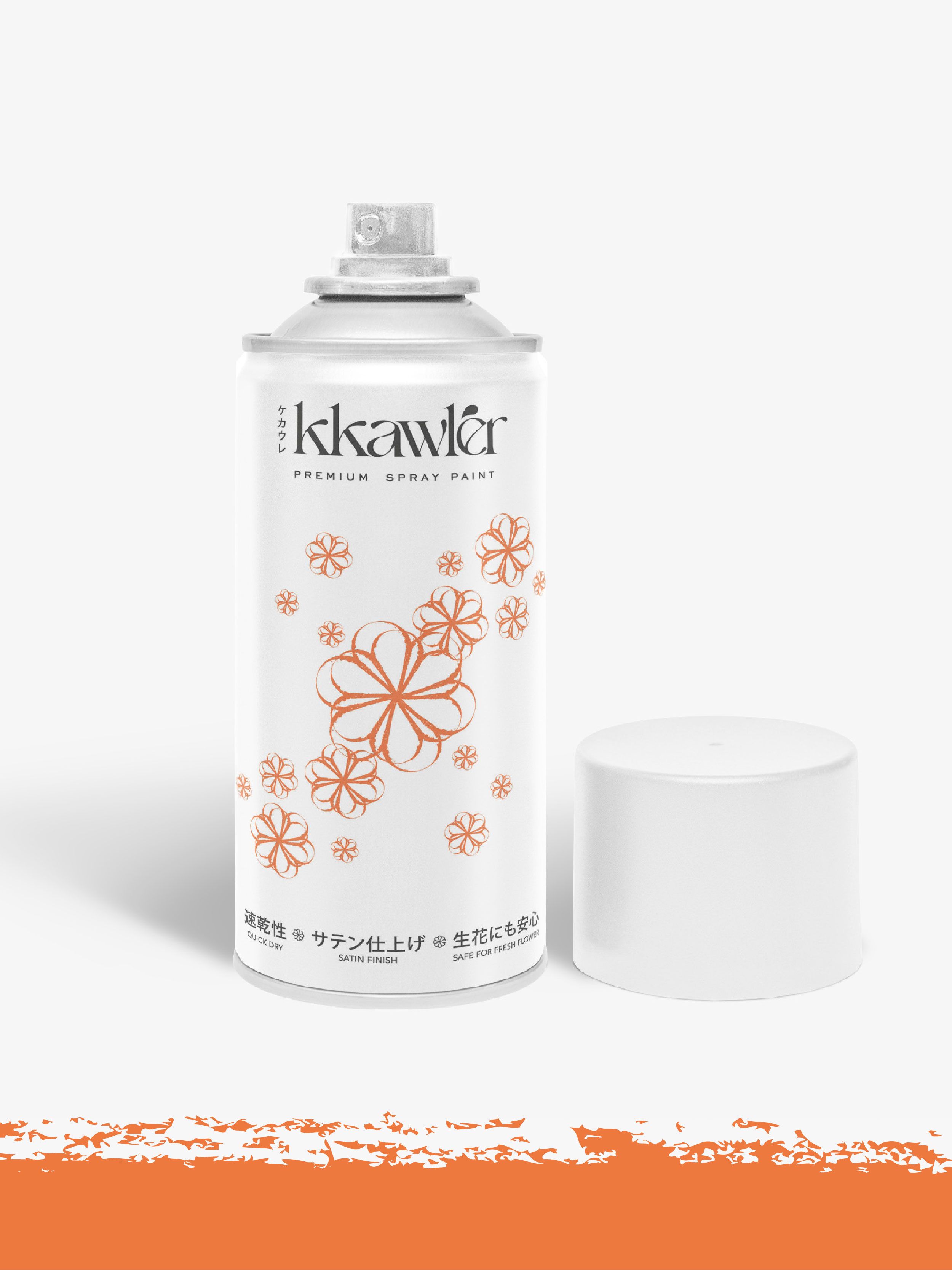 Cat Bunga Kkawler Kawler Warna Orange Jingga Tua Happy Poppy